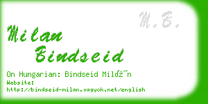 milan bindseid business card